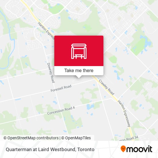 Quarterman at Laird Westbound map