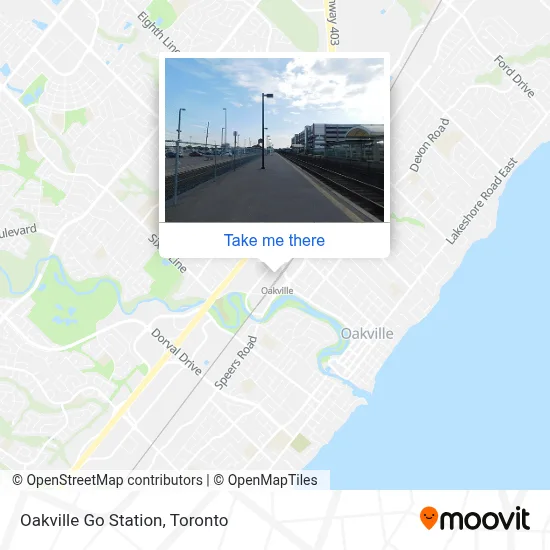 Oakville Go Station map