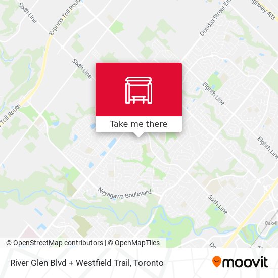 River Glen Blvd + Westfield Trail map
