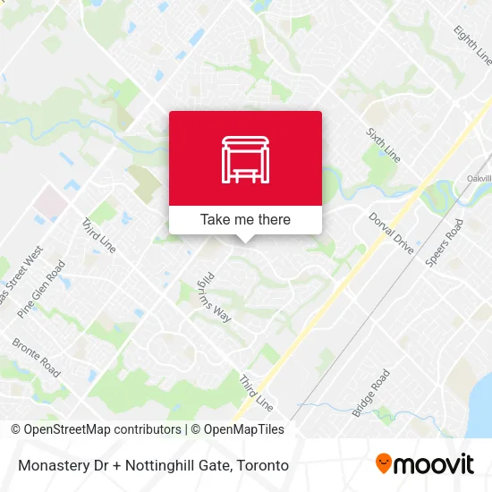 Monastery Dr + Nottinghill Gate map
