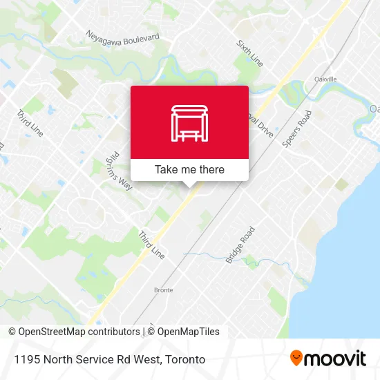 1195 North Service Rd West map