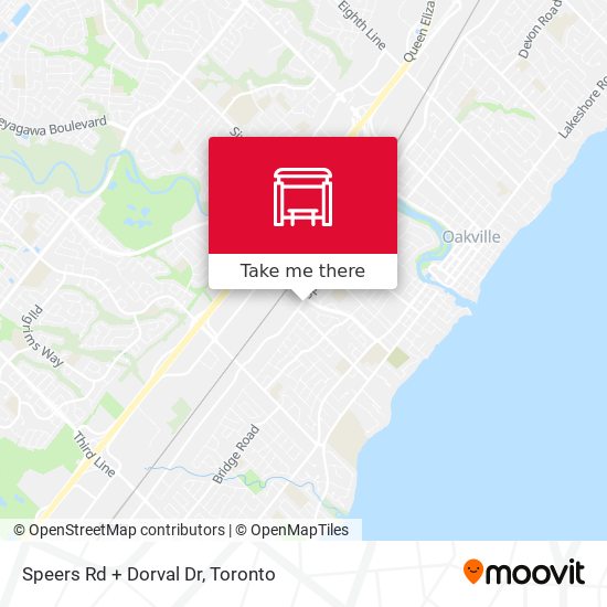 Speers Rd + Dorval Dr map