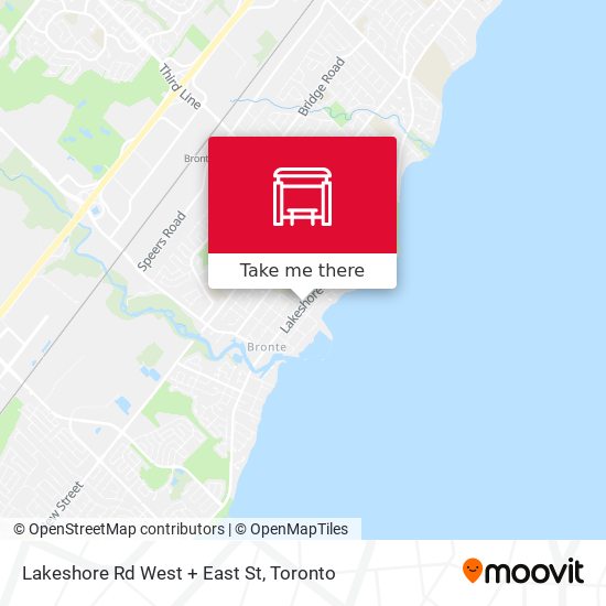 Lakeshore Rd West + East St map