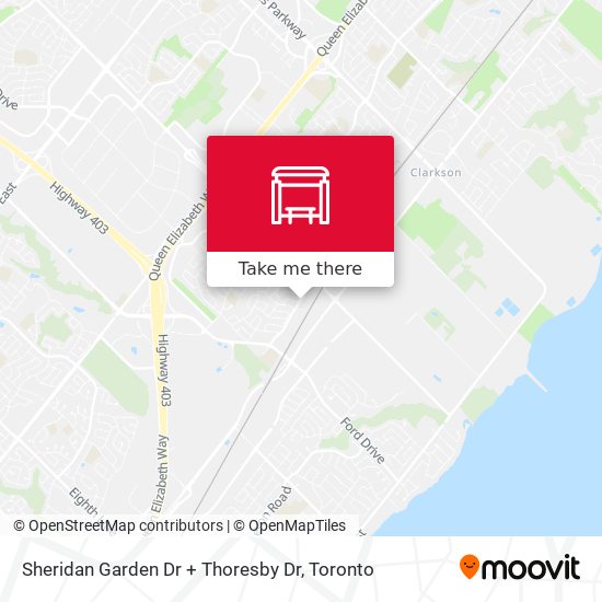 Sheridan Garden Dr + Thoresby Dr map