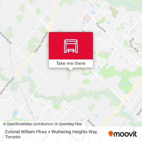 Colonel William Pkwy + Wuthering Heights Way map