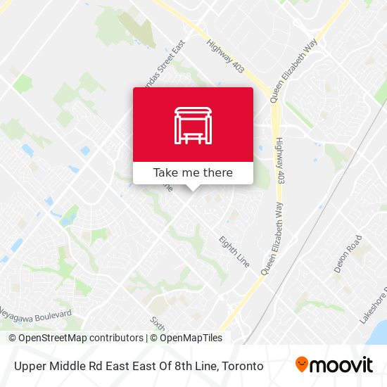 Upper Middle Rd East East Of 8th Line map