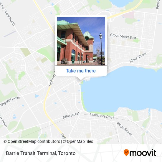 Barrie Transit Terminal map