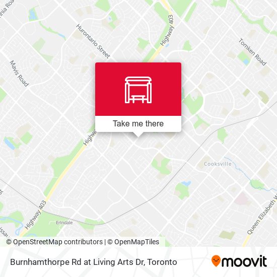 Burnhamthorpe Rd at Living Arts Dr map