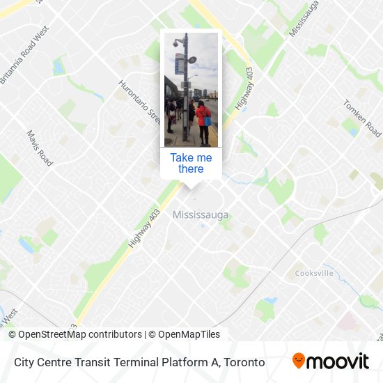 City Centre Transit Terminal Platform A map