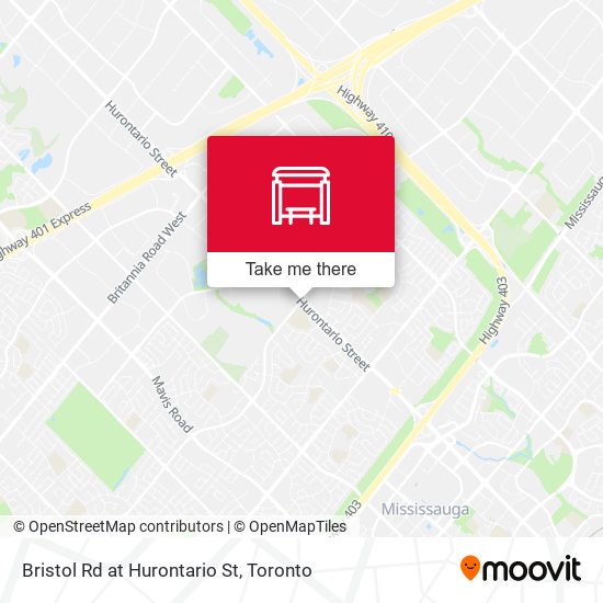 Bristol Rd at Hurontario St map