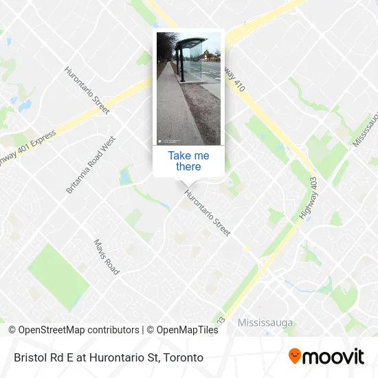Bristol Rd E at Hurontario St map