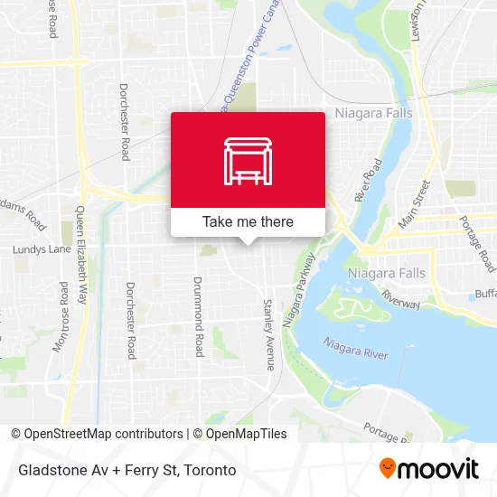 Gladstone Av + Ferry St map