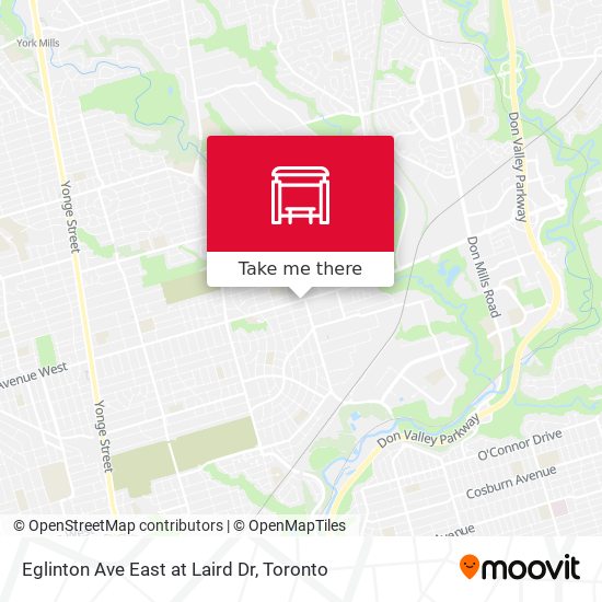 Eglinton Ave East at Laird Dr map