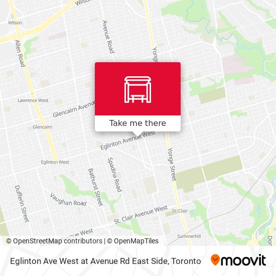Eglinton Ave West at Avenue Rd East Side map