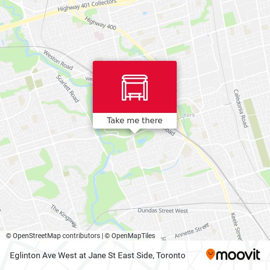 Eglinton Ave West at Jane St East Side map