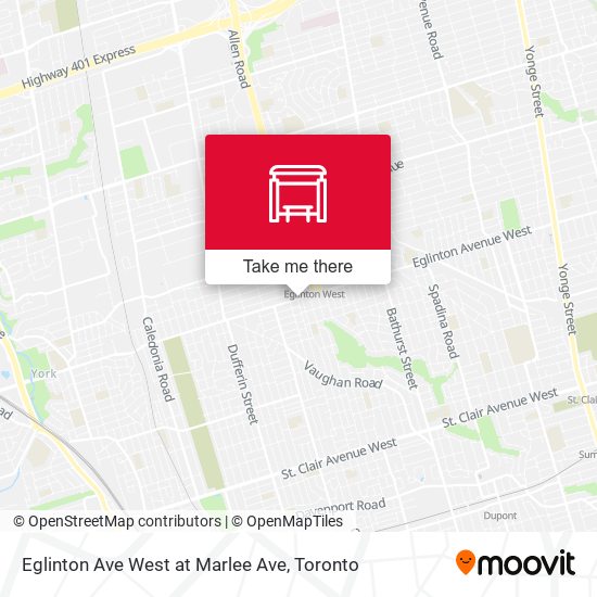 Eglinton Ave West at Marlee Ave map