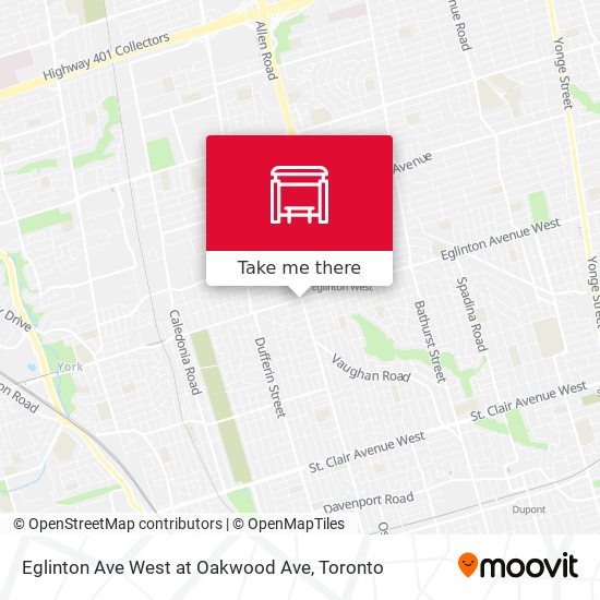 Eglinton Ave West at Oakwood Ave map