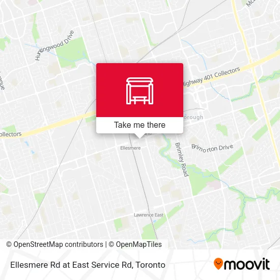 Ellesmere Rd at East Service Rd map