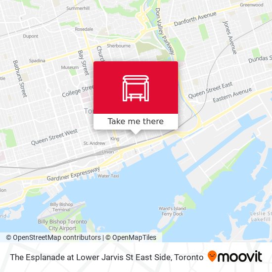 The Esplanade at Lower Jarvis St East Side map