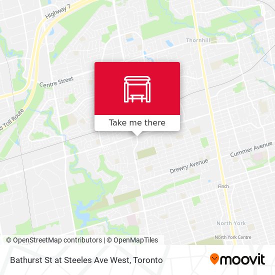 Bathurst St at Steeles Ave West map