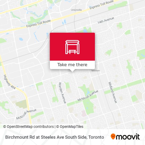 Birchmount Rd at Steeles Ave South Side plan