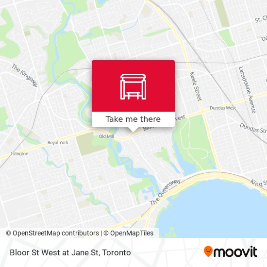Bloor St West at Jane St map