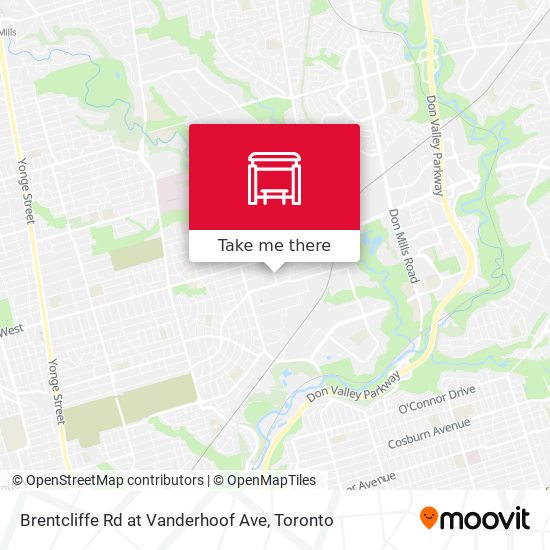 Brentcliffe Rd at Vanderhoof Ave map