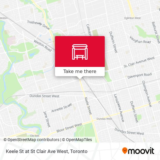 Keele St at St Clair Ave West map