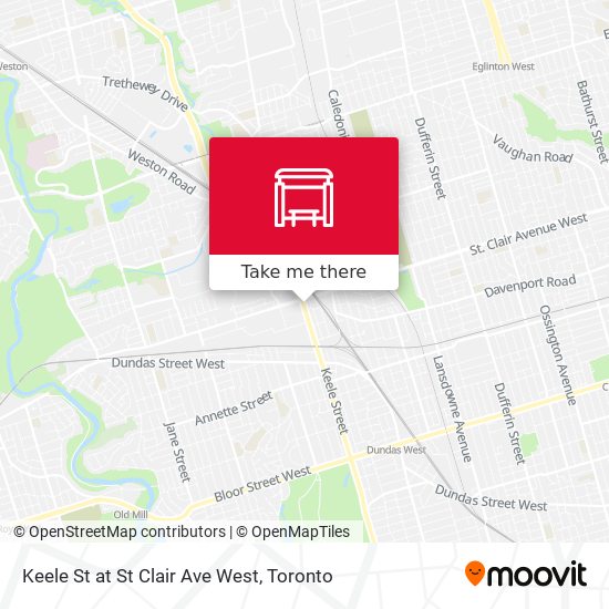 Keele St at St Clair Ave West map