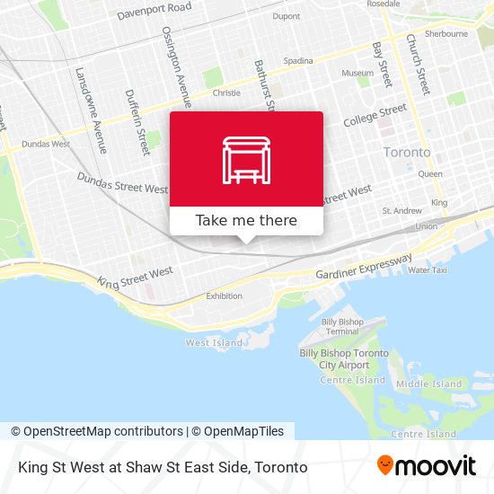 King St West at Shaw St East Side map