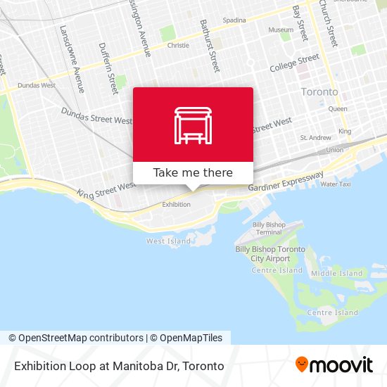 Exhibition Loop at Manitoba Dr map