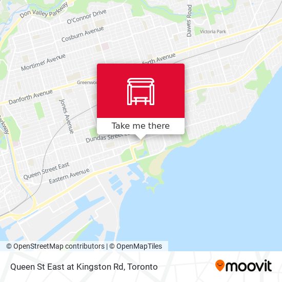 Queen St East at Kingston Rd map