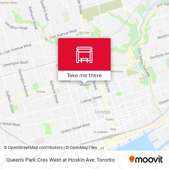 Queen's Park Cres West at Hoskin Ave plan