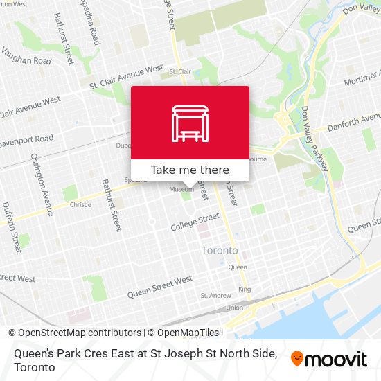 Queen's Park Cres East at St Joseph St North Side map
