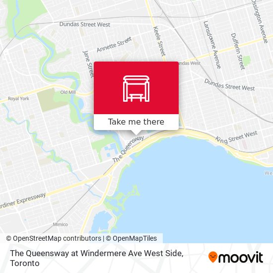 The Queensway at Windermere Ave West Side map