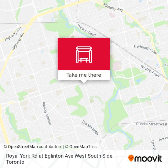 Royal York Rd at Eglinton Ave West South Side map