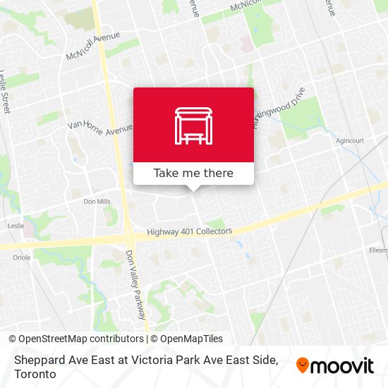 Sheppard Ave East at Victoria Park Ave East Side map