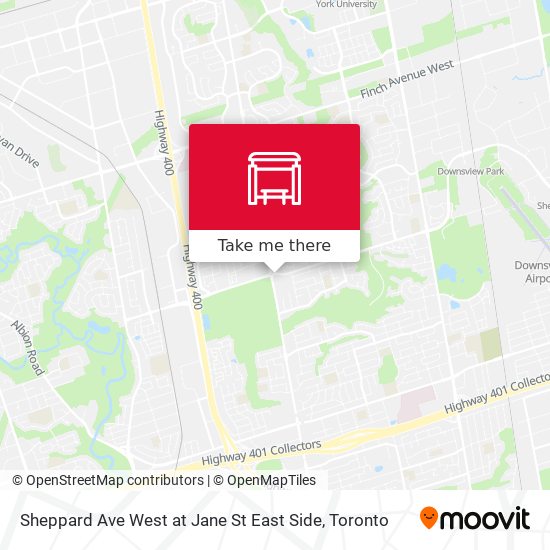 Sheppard Ave West at Jane St East Side map