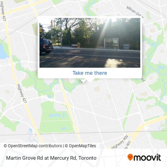 Martin Grove Rd at Mercury Rd map