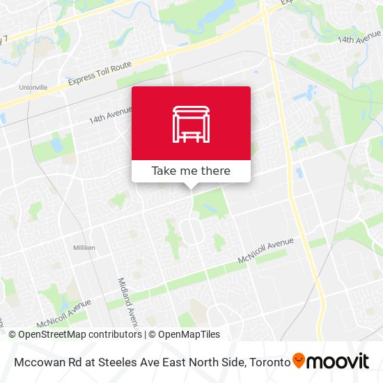 Mccowan Rd at Steeles Ave East North Side map