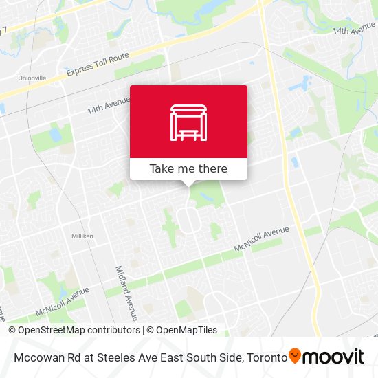Mccowan Rd at Steeles Ave East South Side map