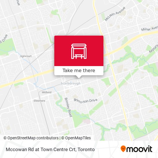 Mccowan Rd at Town Centre Crt map