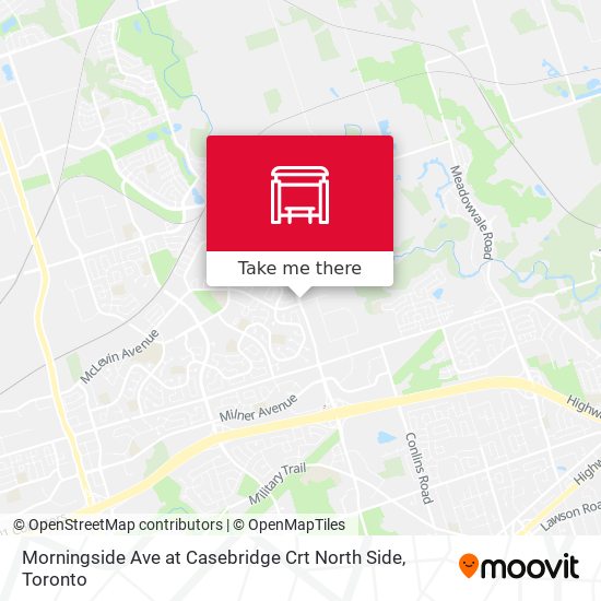 Morningside Ave at Casebridge Crt North Side map