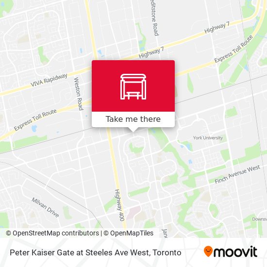 Peter Kaiser Gate at Steeles Ave West map