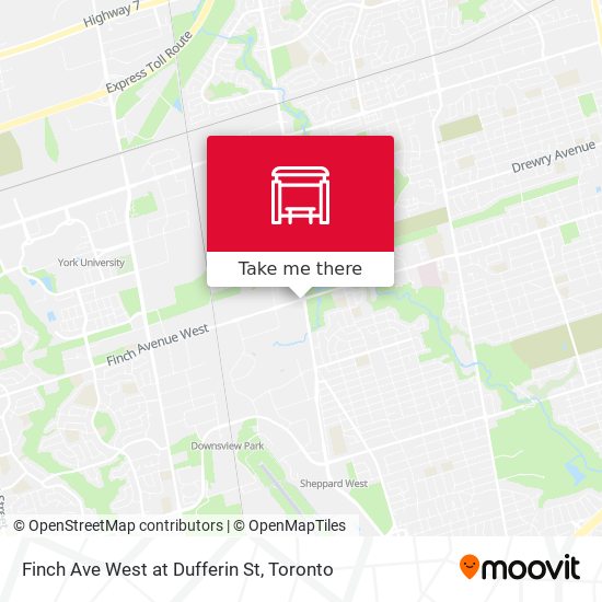 Finch Ave West at Dufferin St map