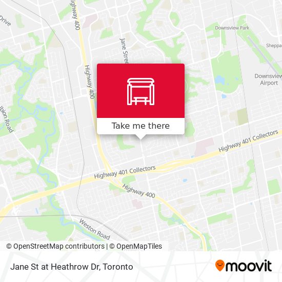 Jane St at Heathrow Dr map