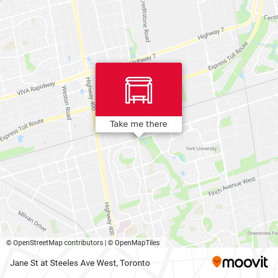 Jane St at Steeles Ave West map