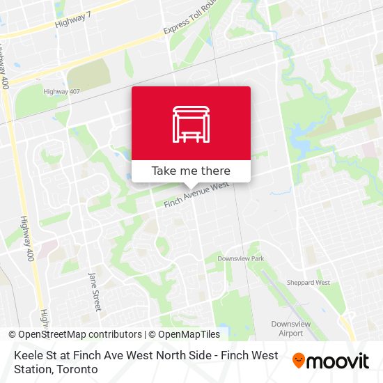 Keele St at Finch Ave West North Side - Finch West Station plan