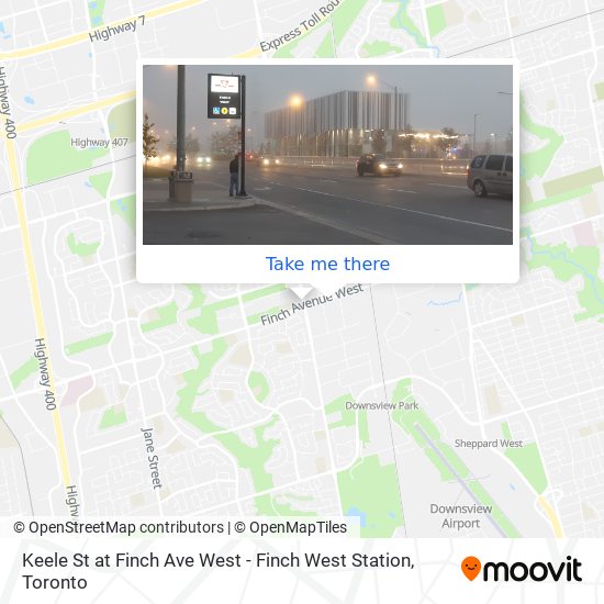 Keele St at Finch Ave West - Finch West Station map