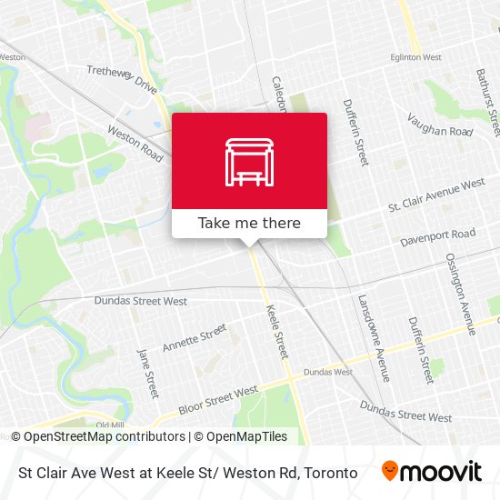 St Clair Ave West at Keele St/ Weston Rd map